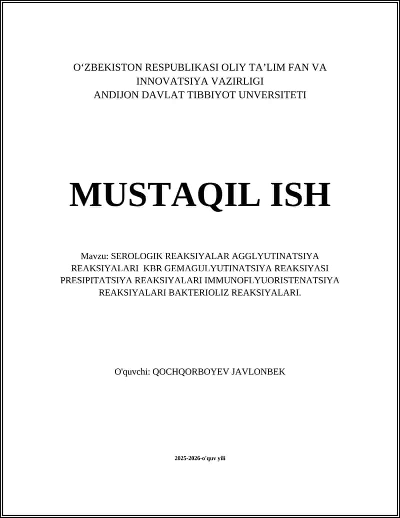 SEROLOGIK REAKSIYALAR 1