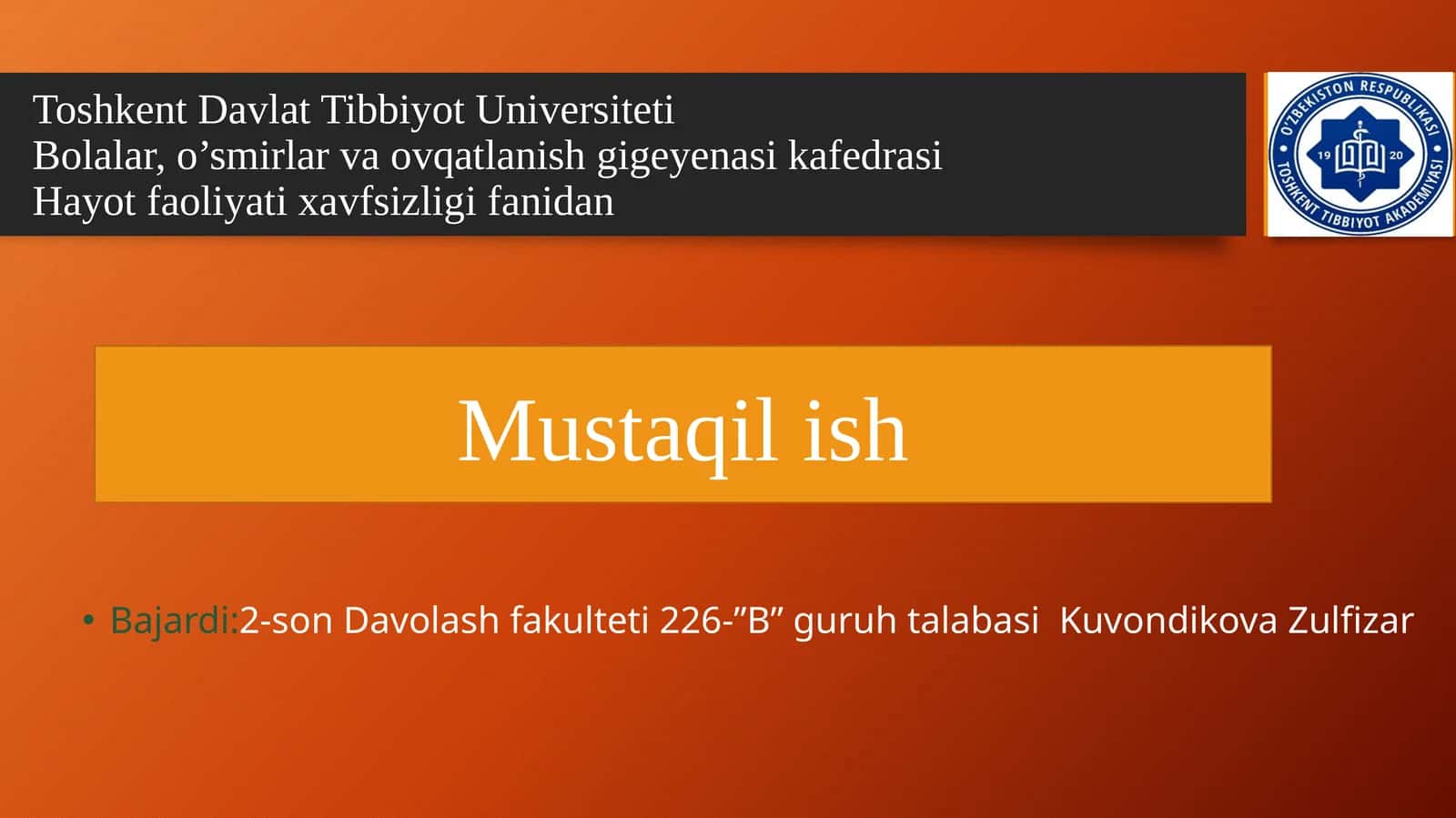 Oziq-ovqat mahsulotlariga (sut va go'sht) sanitari-bakteriologik bahov va tahlil 1