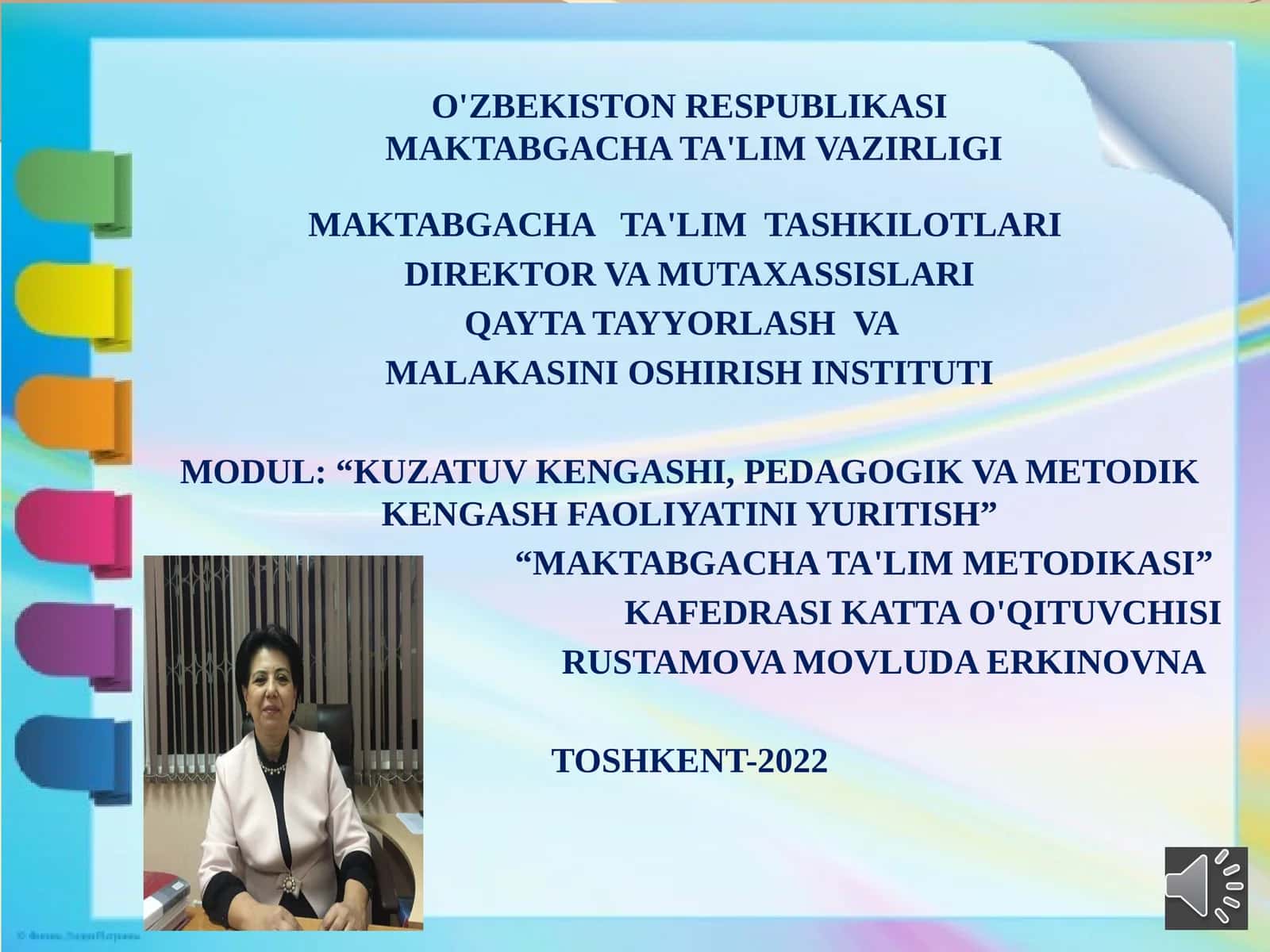 Maktabgacha ta'lim metodikasi 1