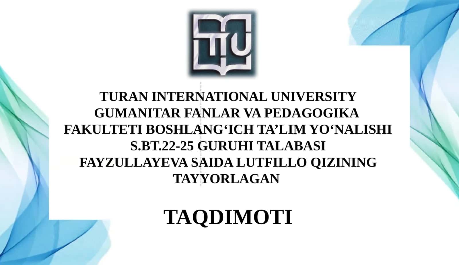 Boshlang‘ichmaktablarda Tabiiy fanning mazmuni, o‘quv dasturining tahlili 1