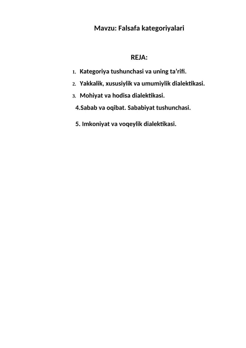 Falsafa Kategoriyalari 1