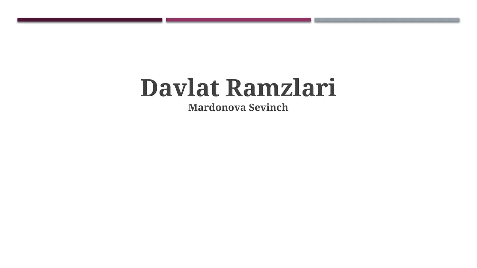 Davlat Ramzlari 1
