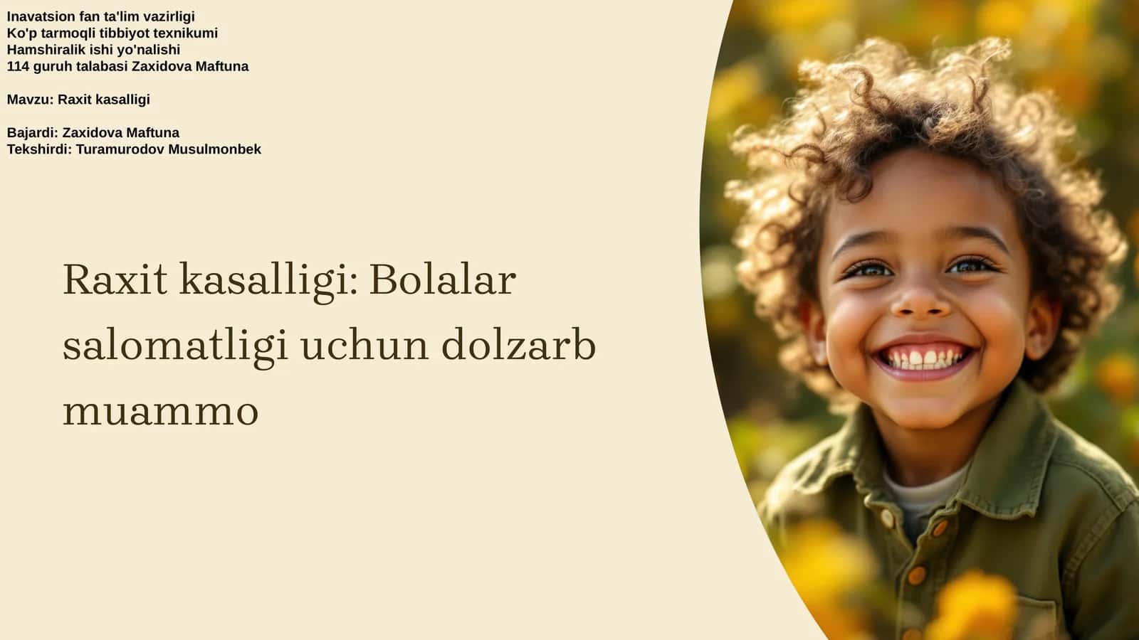Raxit kasalligi: Bolalar salomatligi uchun dolzarb muammo 1