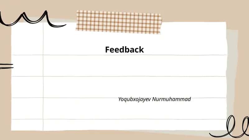 Feedback 1