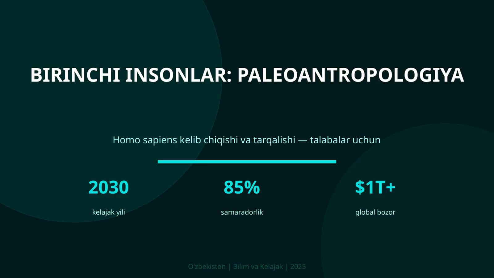 BIRINCHI INSONLAR: PALEOANTROPOLOGIYA 1