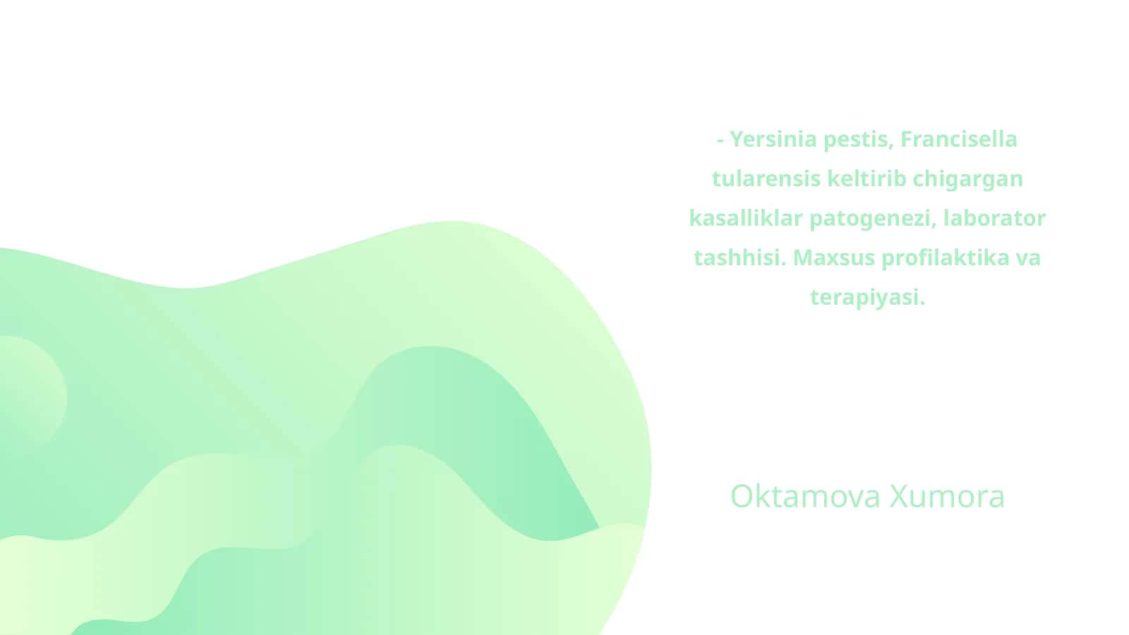 Yersinia pestis, Francisella tularensis keltirib chigargan kasalliklar patogenezi, laborator tashhisi 1