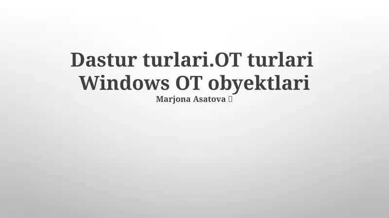 Dastur turlari 1