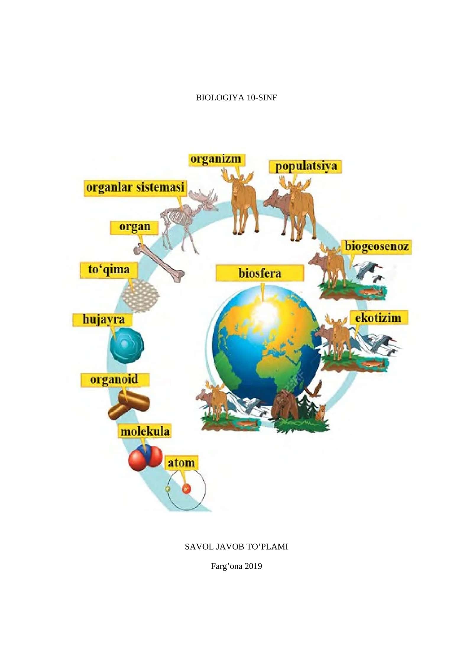 BIOLOGIYA 10-SINF SAVOL JAVOB TO’PLAMI 1