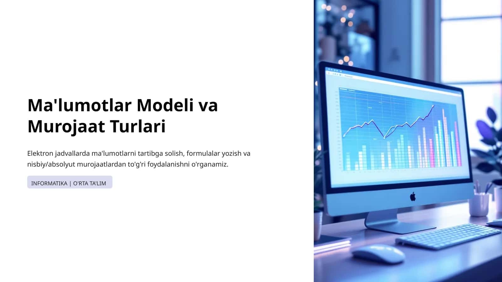 Ma'lumotlar Modeli va Murojaat Turlari 1