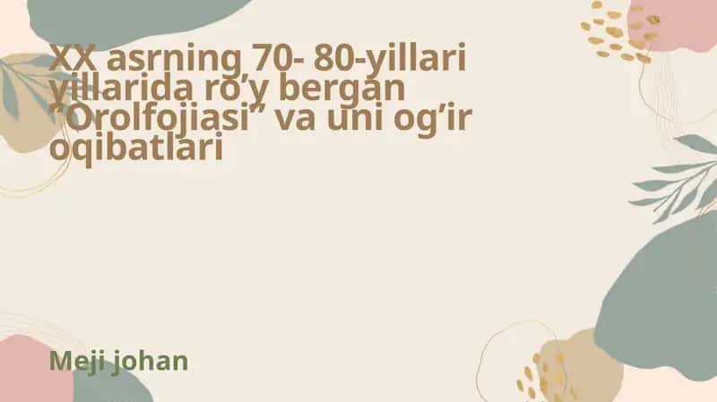 Orol fojiasi 1