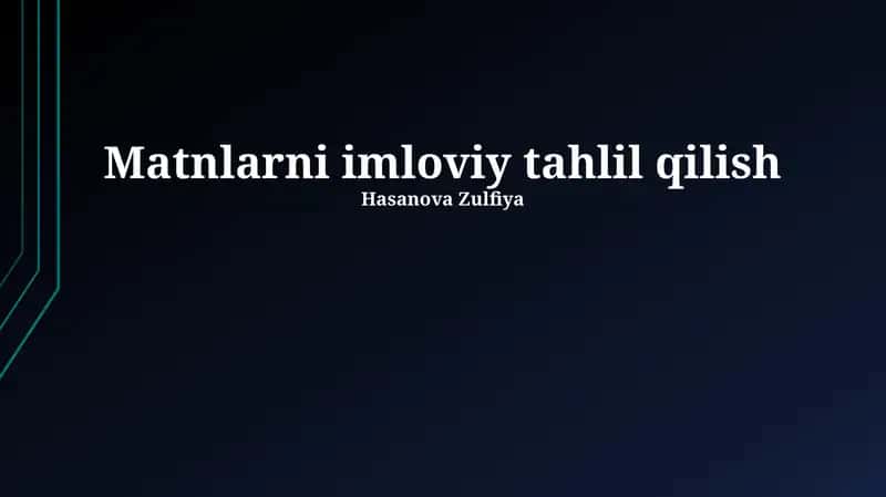 Imlo Tahlili 1