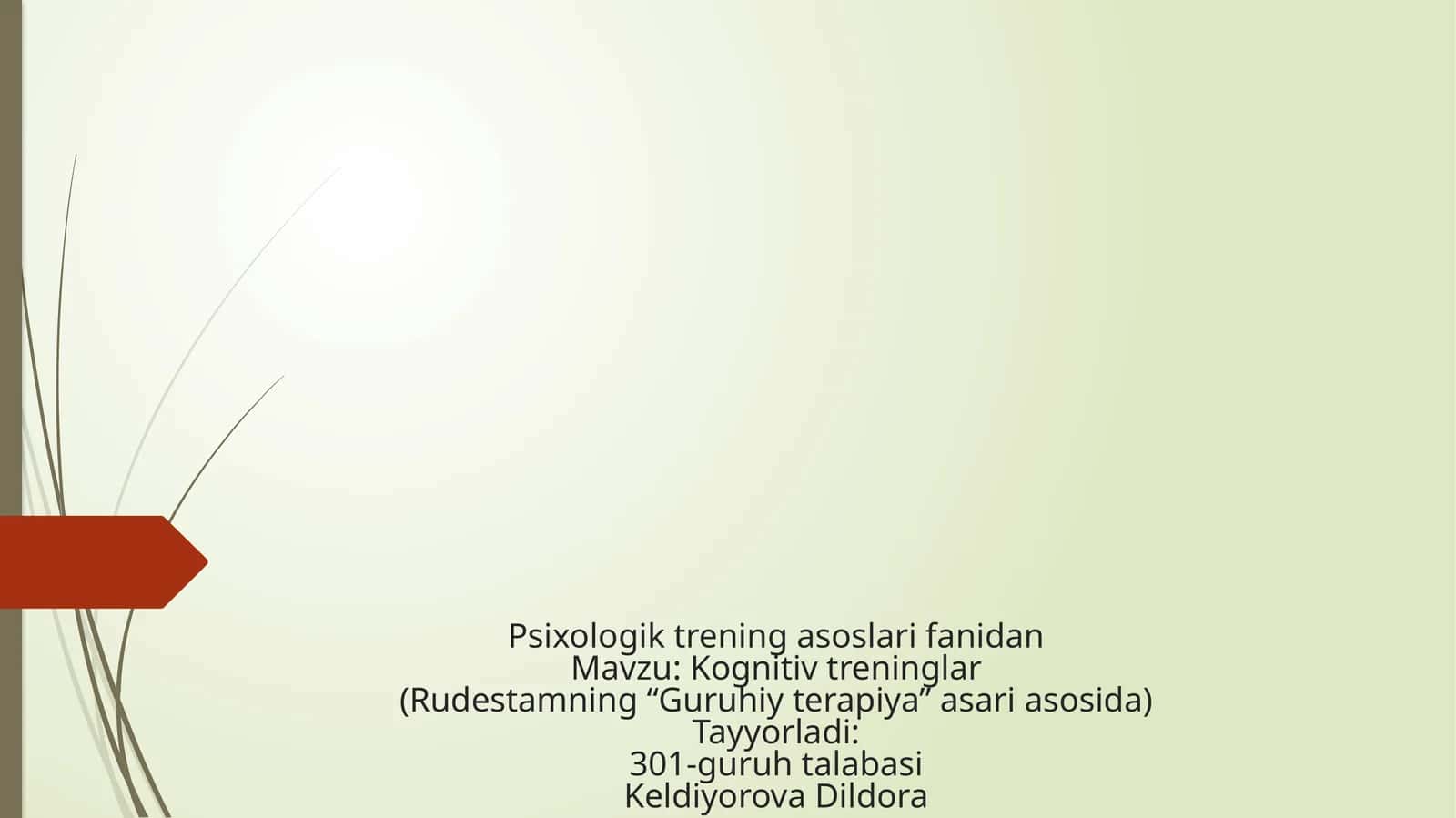 Kognitiv treninglar 1