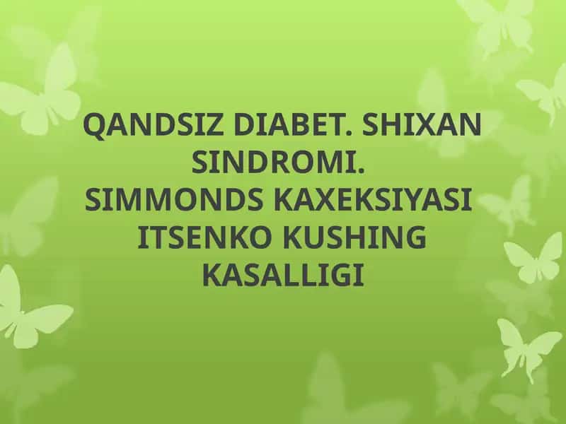 QANDSIZ DIABET 1