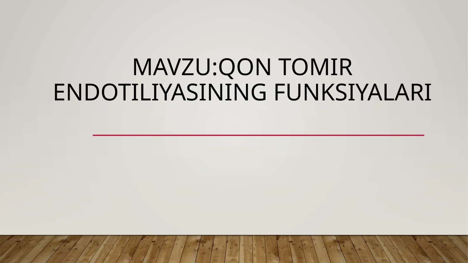 Qon tomir endotiliyasining funksiyalari 1