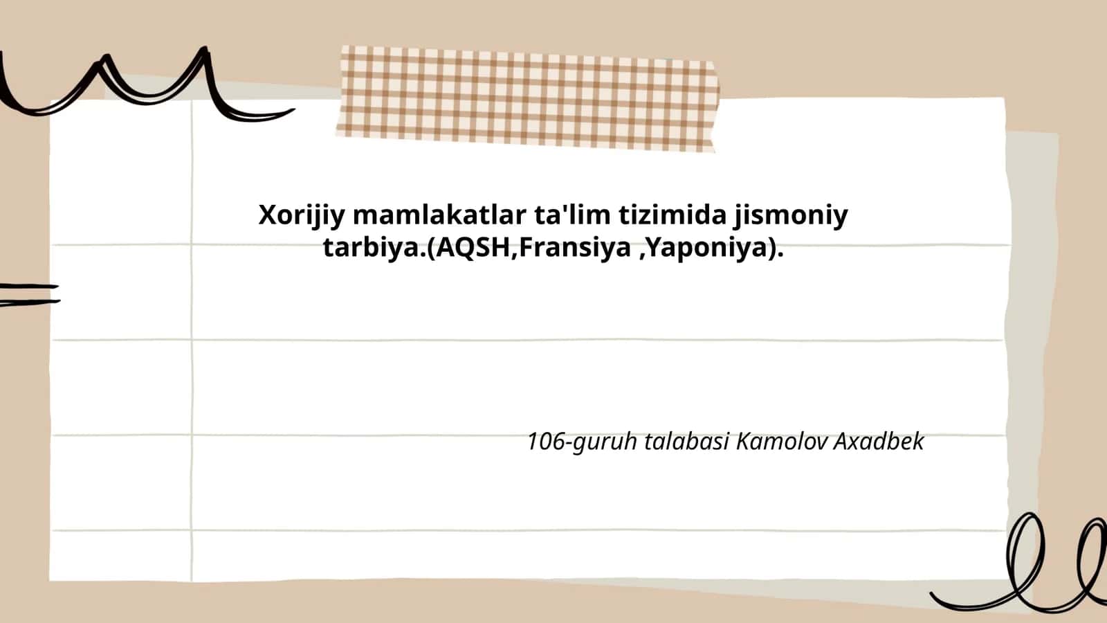 AQSH ta'lim tizimida jismoniy tarbiya dasturlari 1
