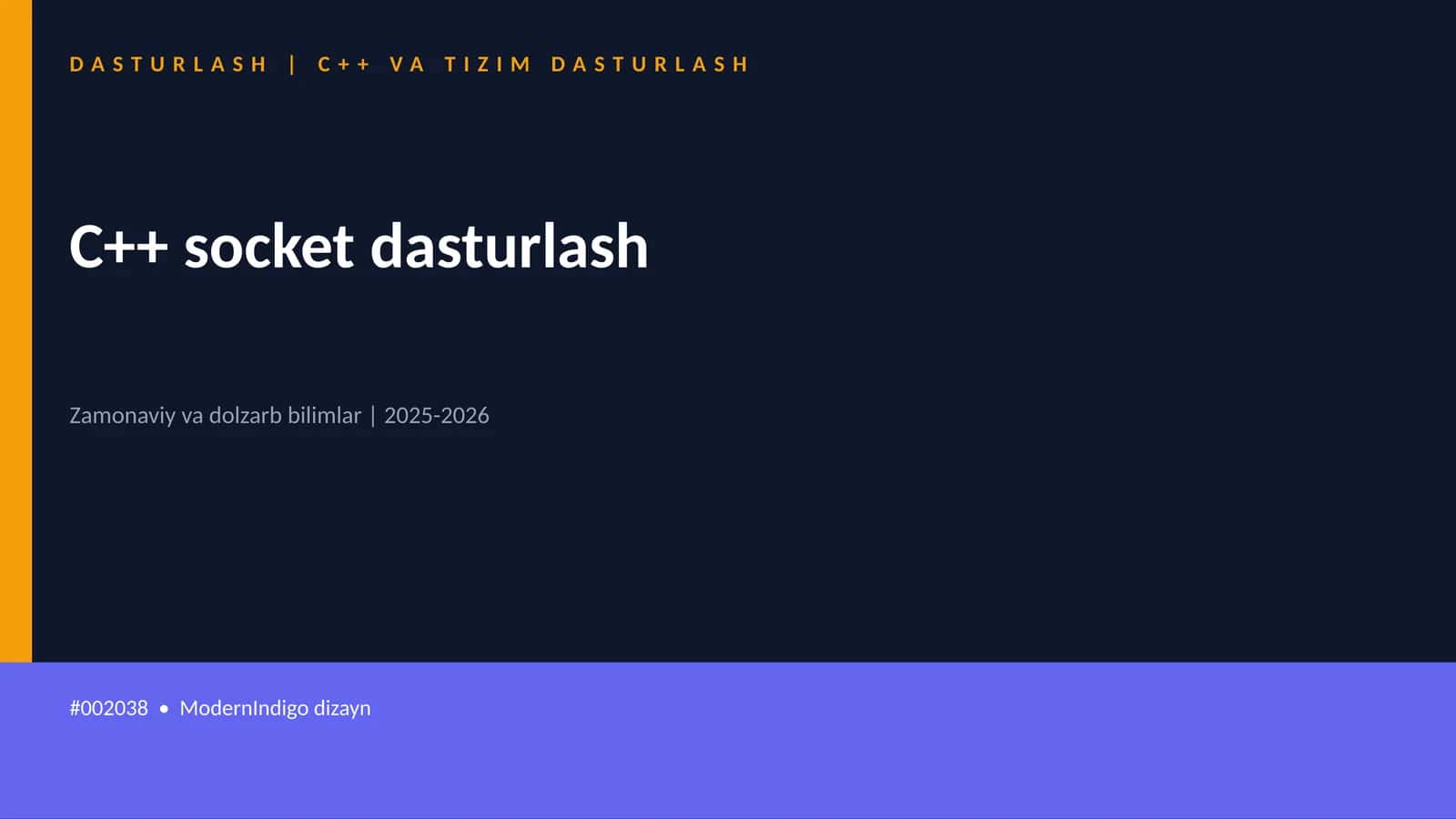 C++ socket dasturlash 1