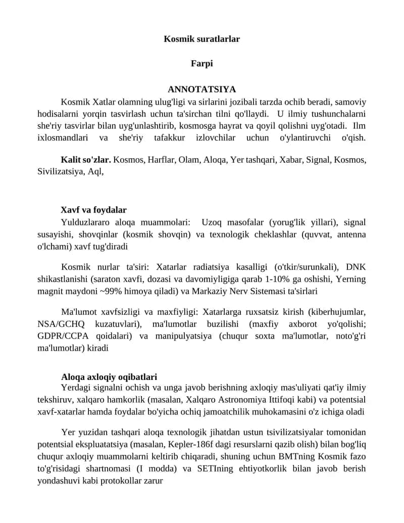 Kosmik suratlarlar 1