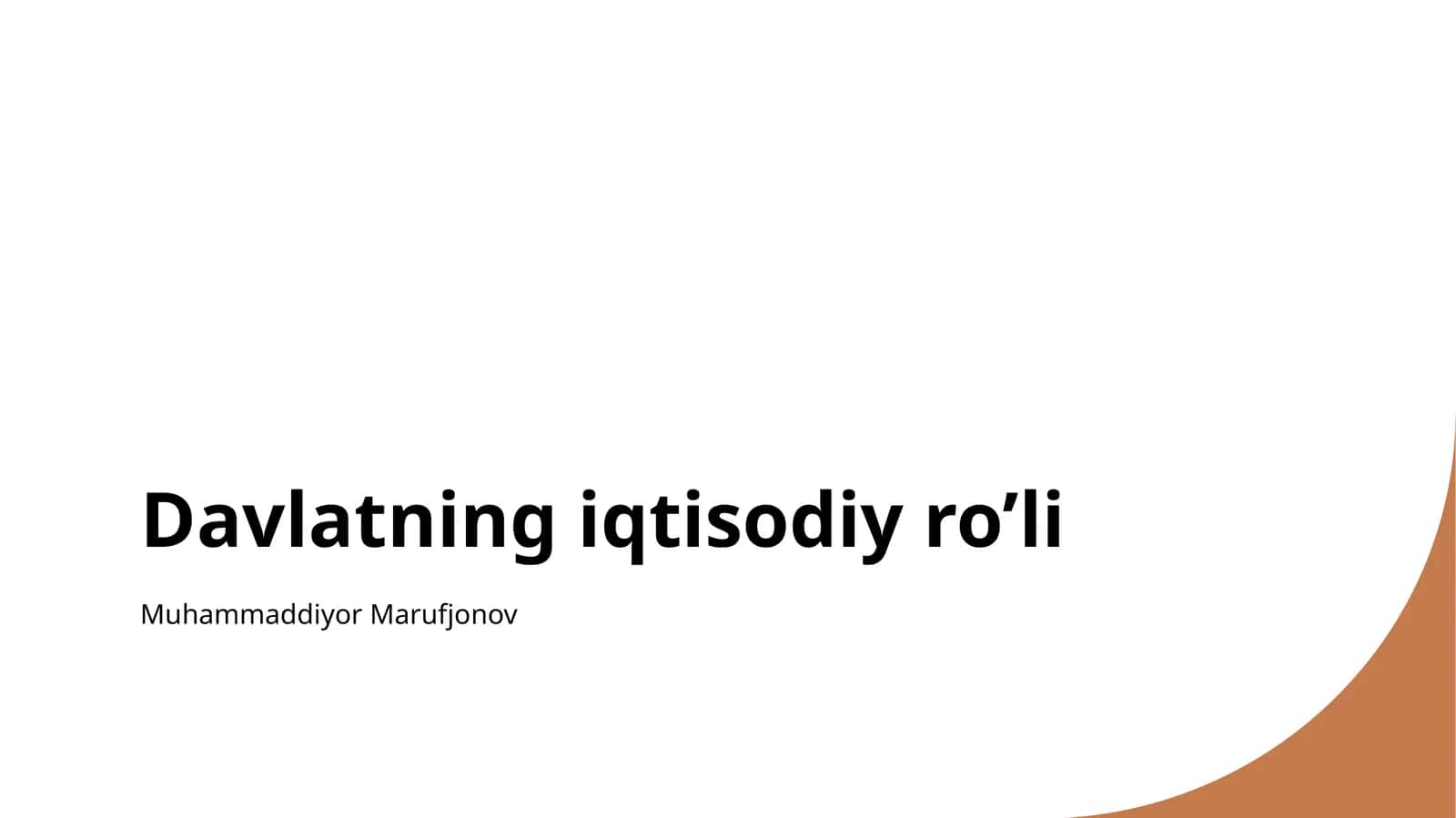 Davlatning iqtisodiy ro’li 1