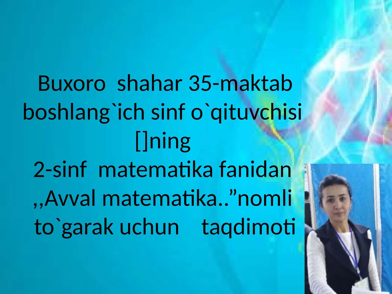 2-sinf matematika fanidan,,Avval matematika..”nomli to`garak uchun taqdimoti 1