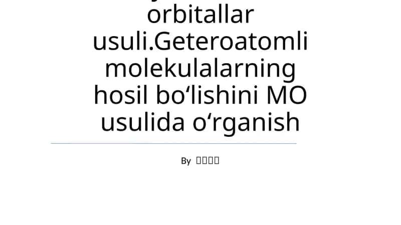 Valent boʻlar nazariyasi 1