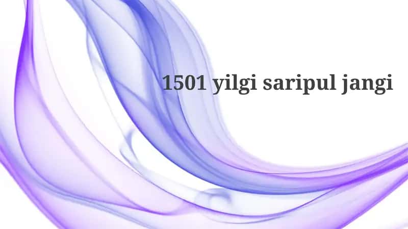 Sarıpul jangi: Tarixiy kontekst 1