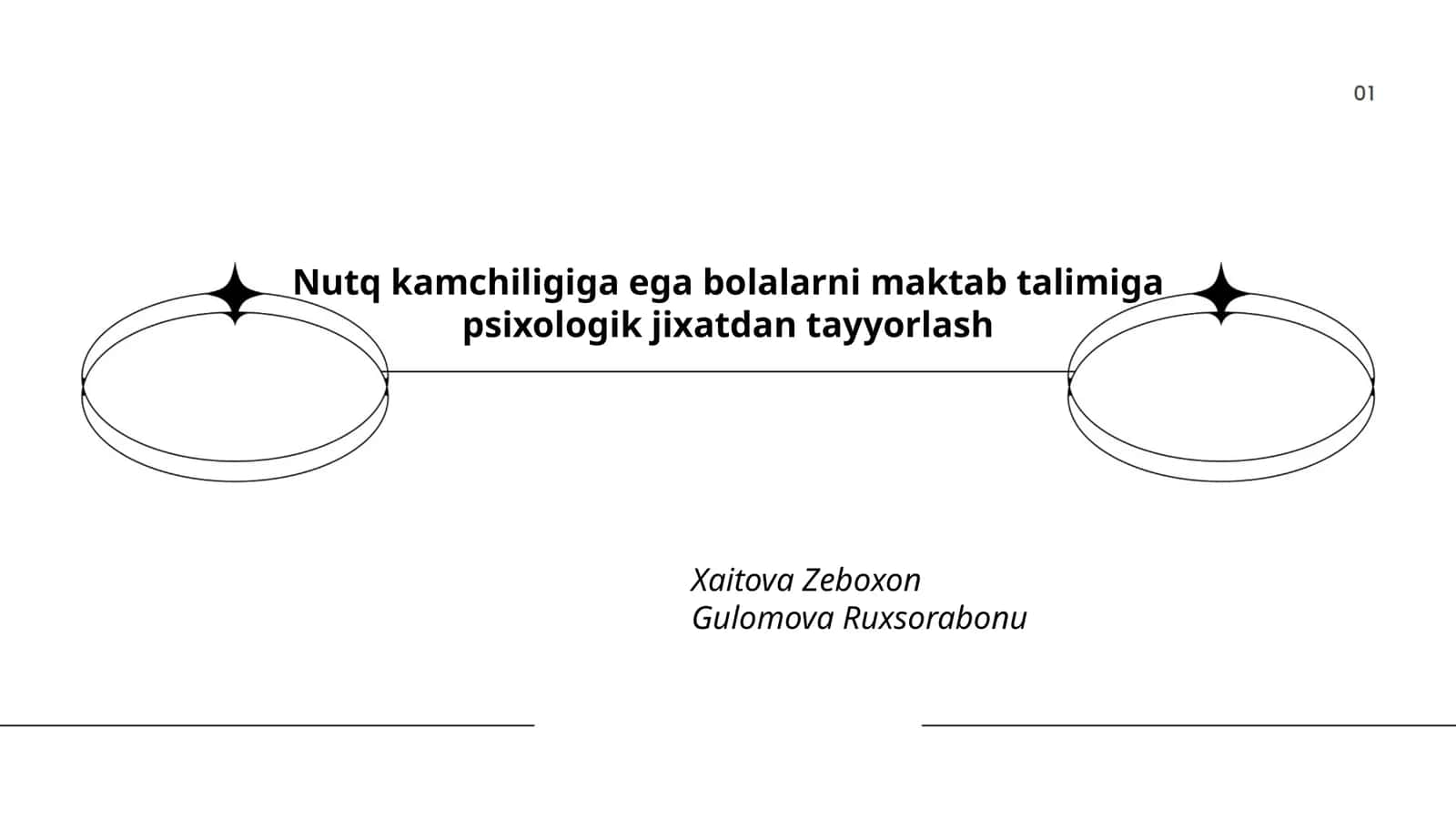 Nutq kamchiligiga ega bolalarni maktab talimiga psixologik jixatdan tayyorlash 1