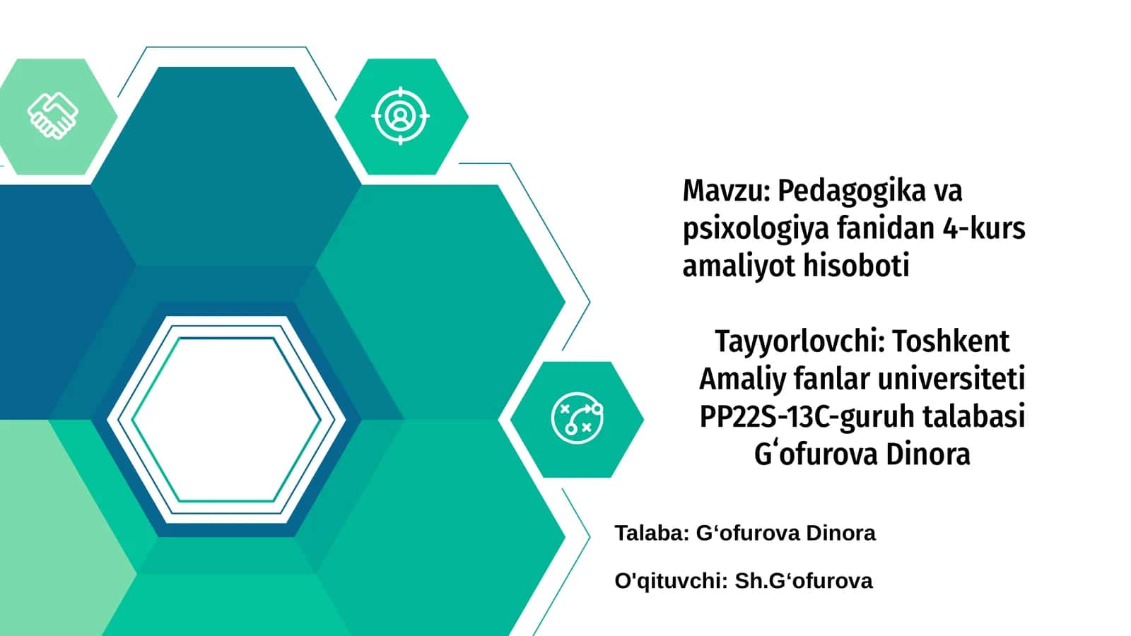 Pedagogika va psixologiya fanidan 4-kurs amaliyot hisoboti 1