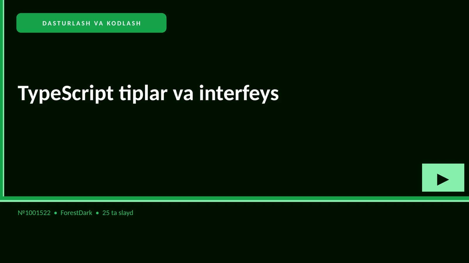 TypeScript tiplar va interfeys 1