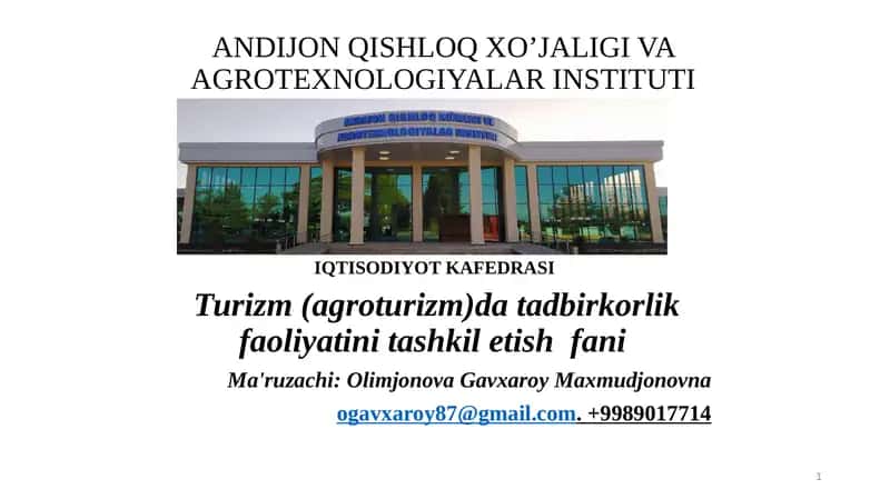 Turizm Tadbirkorlik Faoliyatida Marketing 1