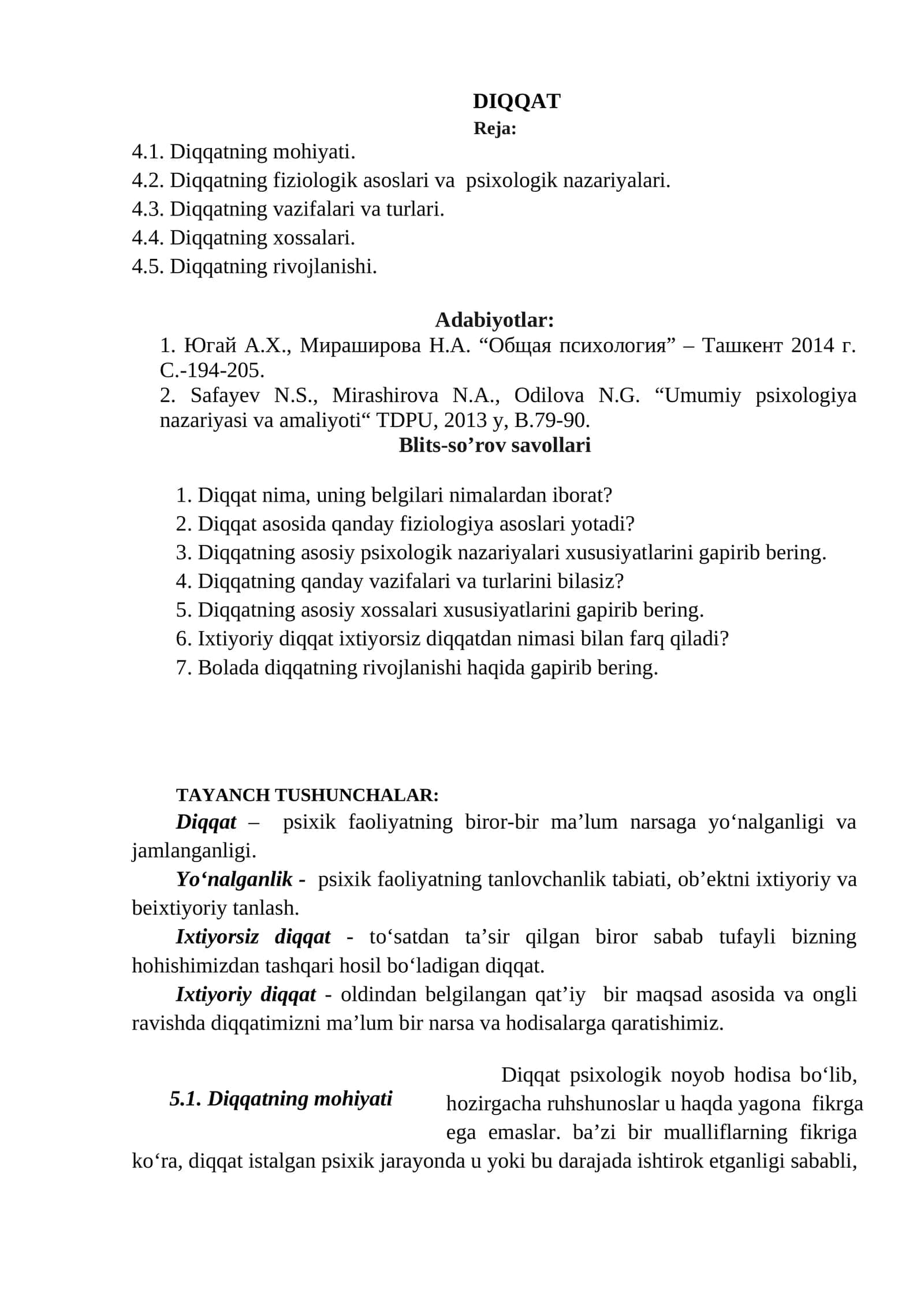 Diqqatning mohiyati 1
