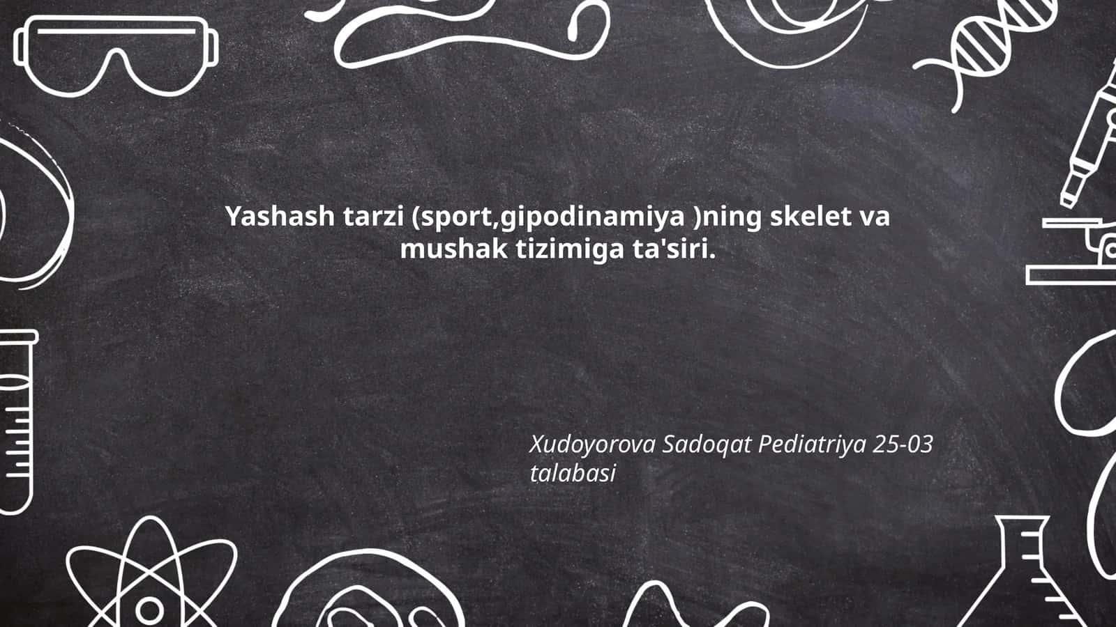 Yashash tarzi (sport, gipodinamiya) 1