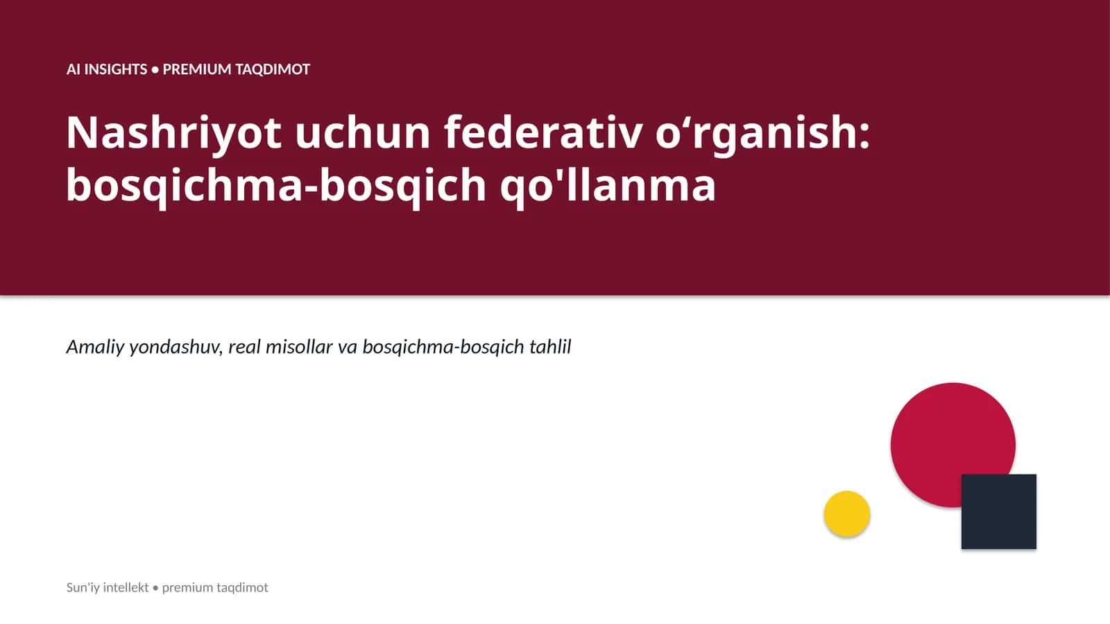 AI INSIGHTS • PREMIUM TAQDIMOT 1