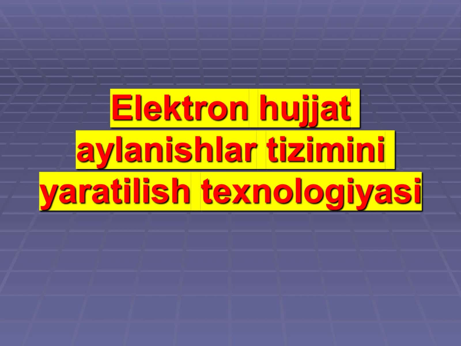 Elektron hujjat aylanishalar tizimi 1