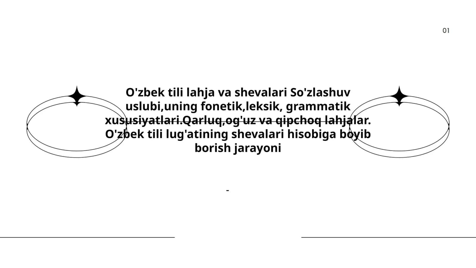 O'zbek tili lahja va shevalari 1