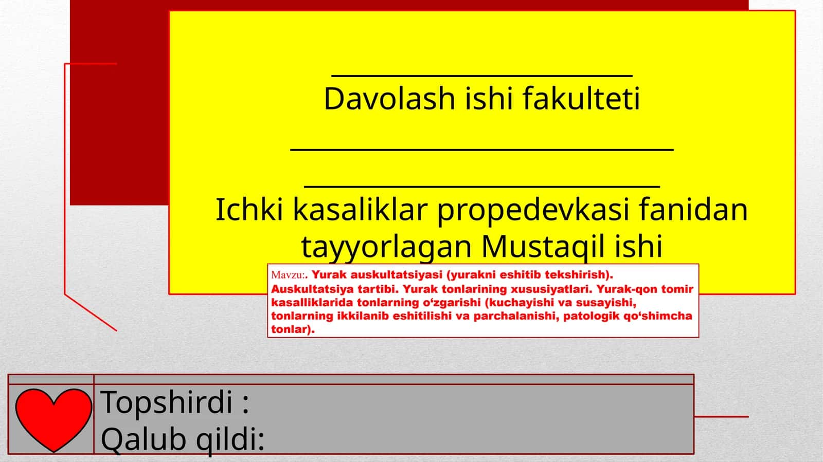 Davolash ixtisoslashtirish fakulteti 1