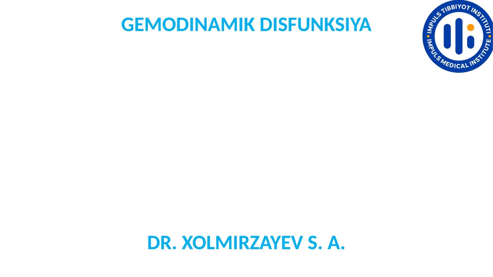 GEMODINAMIK DISFUNKSIYA 1