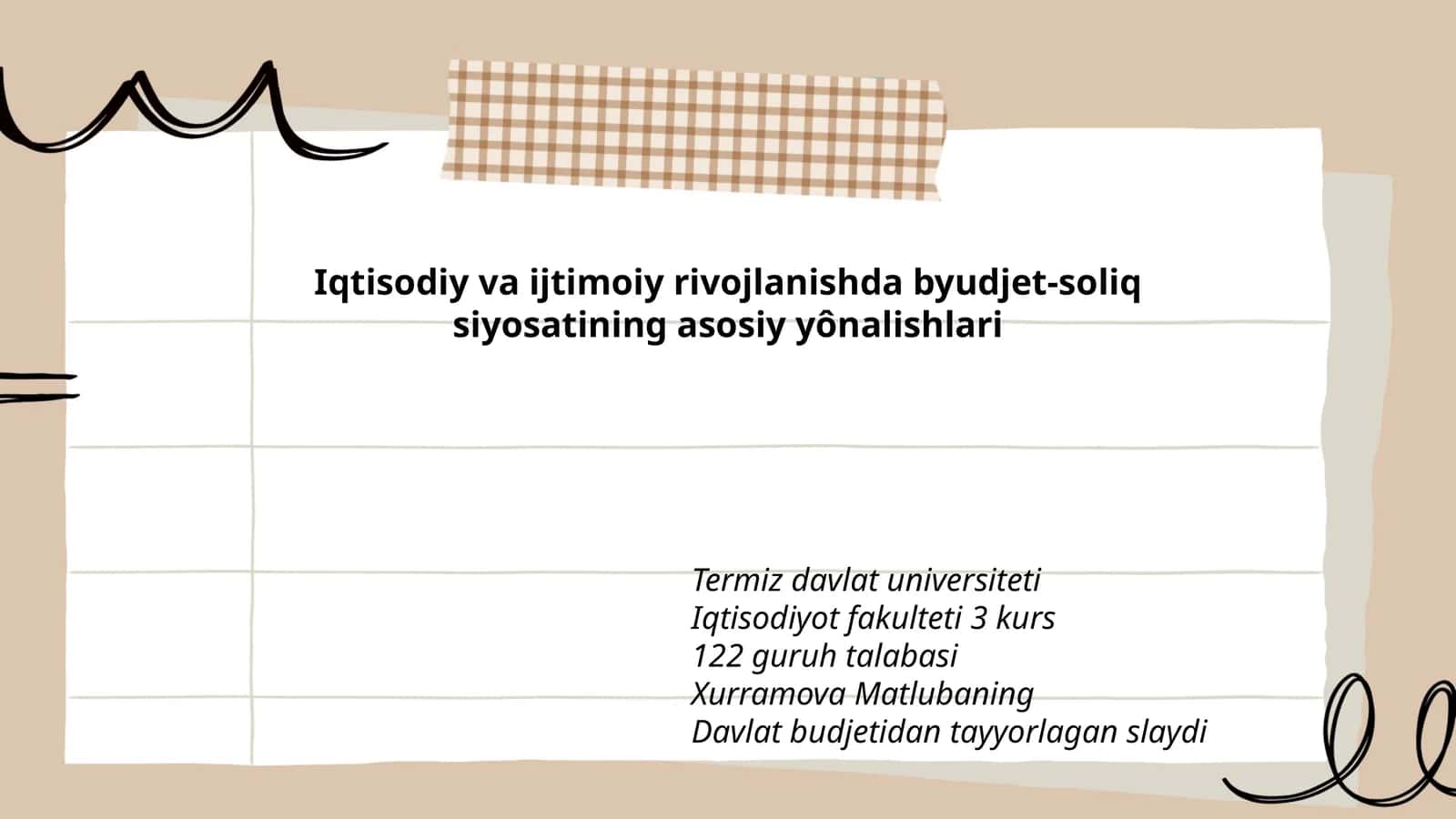 Byudjet-soliq siyosati 1