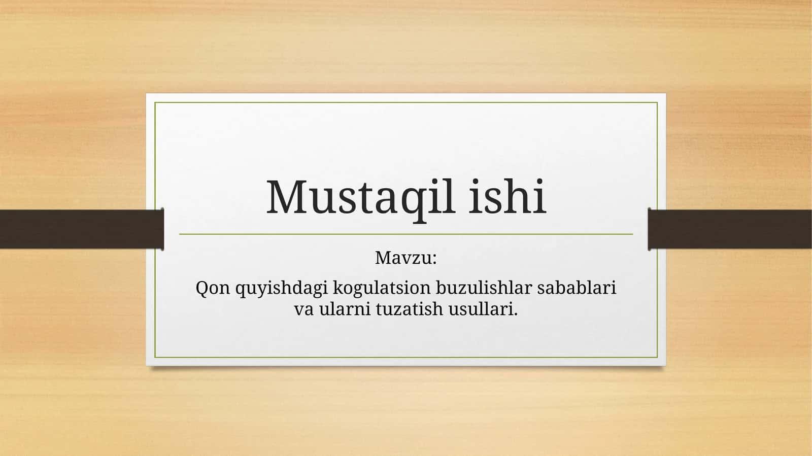 Qon quyish(gemotransfuziya) 1