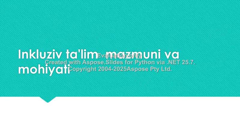 Inklyuziv Ta'lim 1