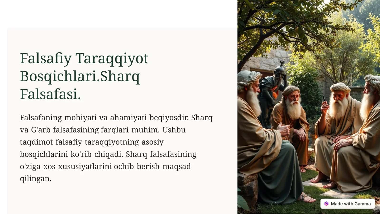 Falsafiy Taraqqiyot Bosqichlari 1
