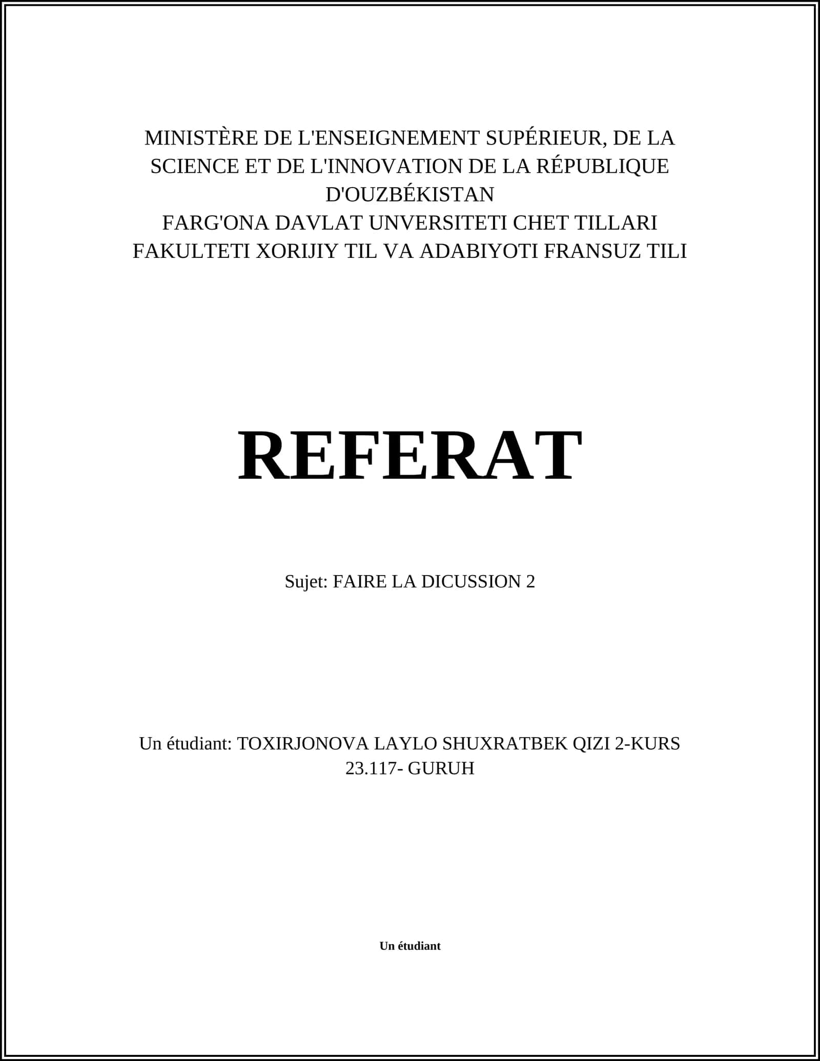 FAIRE LA DICUSSION 2 1