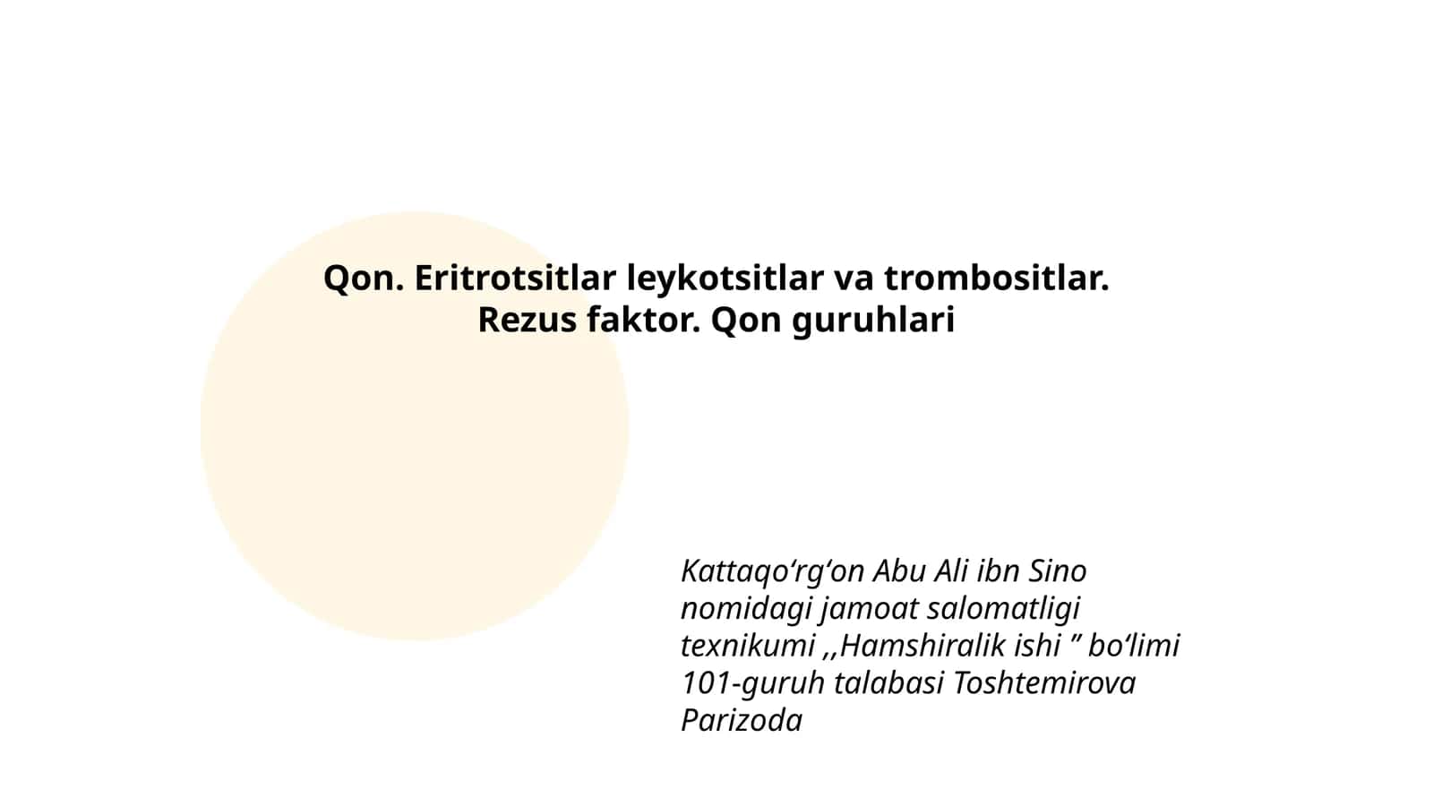 Kattaqoʻrgʻon Abu Ali ibn Sino nomidagi jamoat salomatligi texnikumi 1