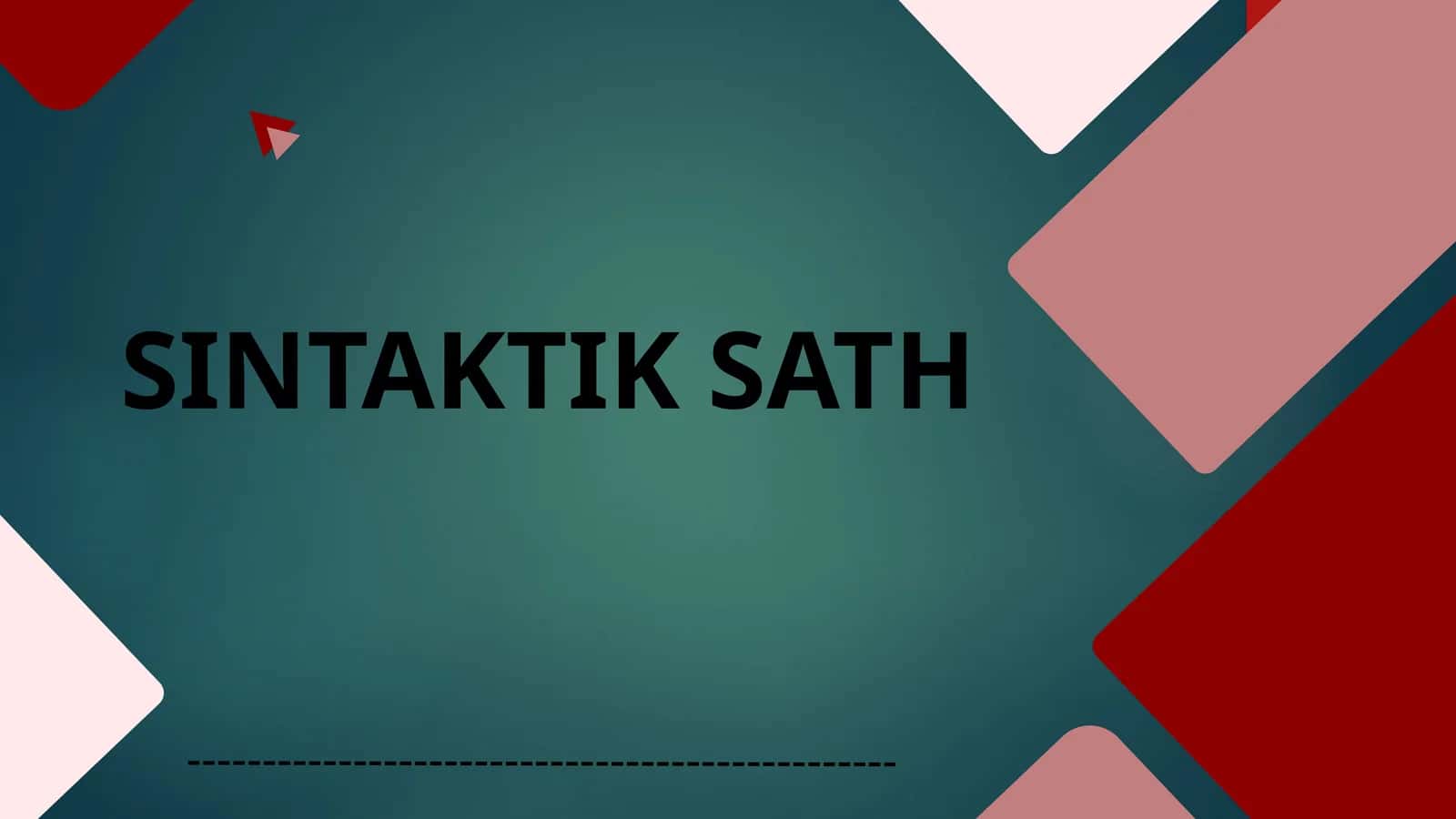 SINTAKTIK SATH 1
