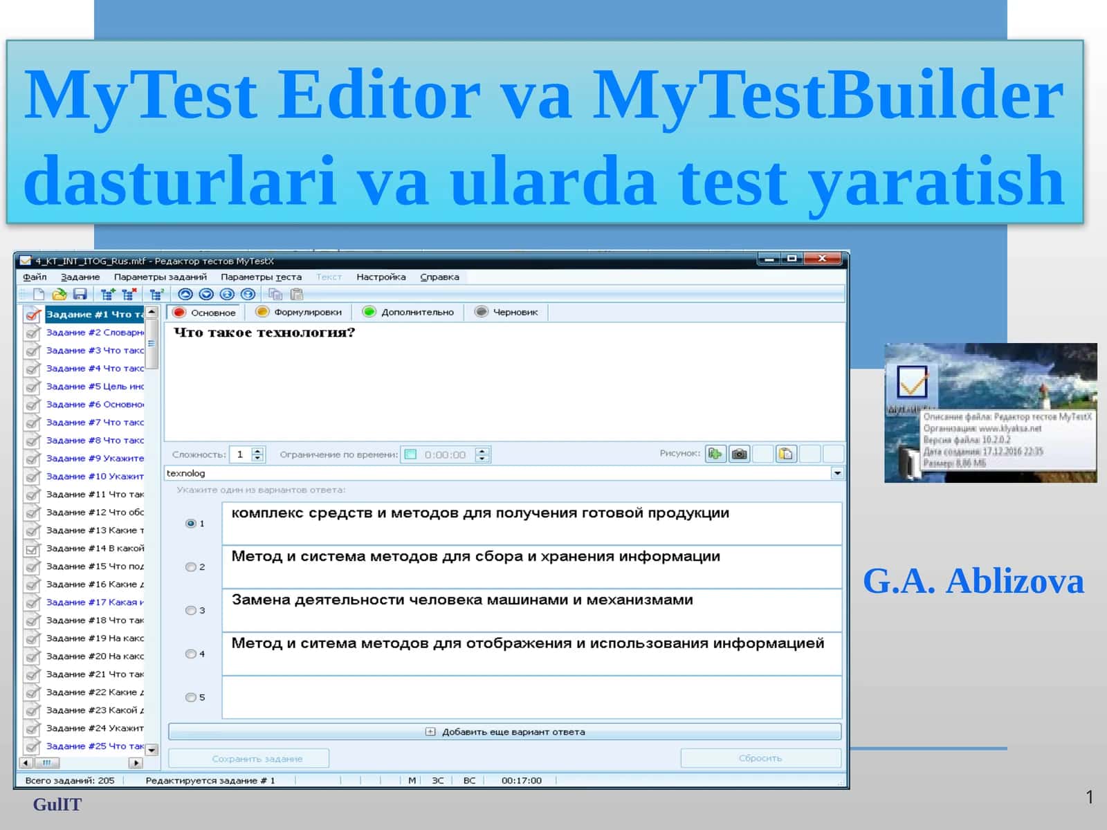 MyTest X-bu o'quv dasturi tizimi 1