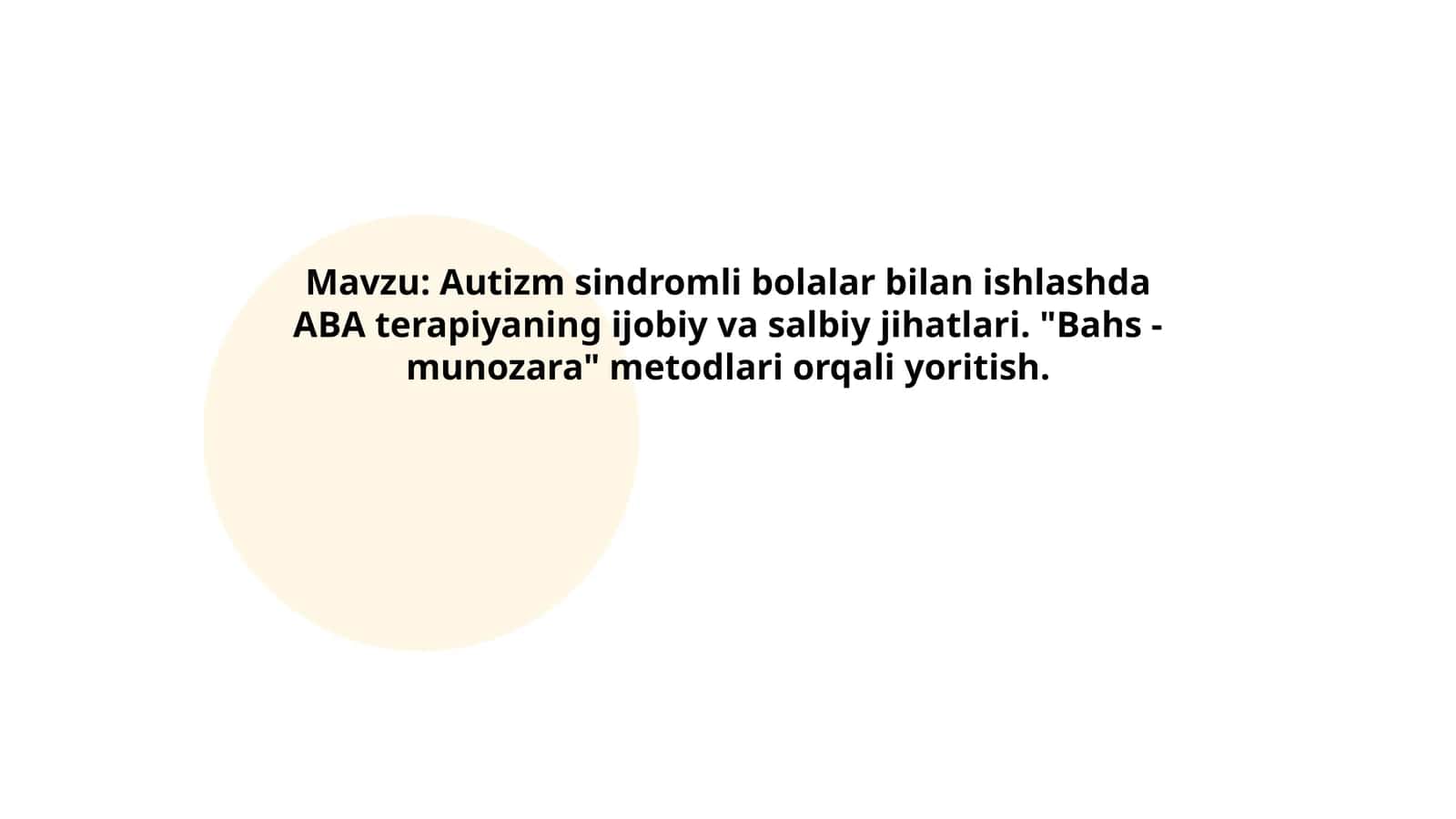 ABA terapiya - Autizm sindromli bolalar uchun samarali yondashuvmi? 1