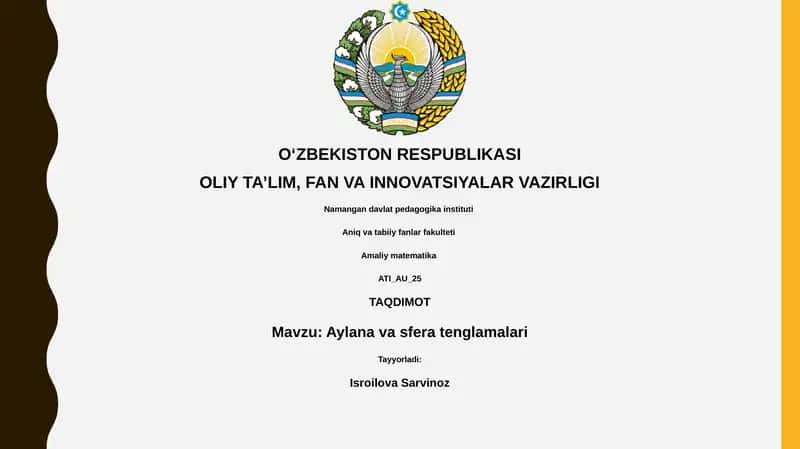 Amaliy matematika 1