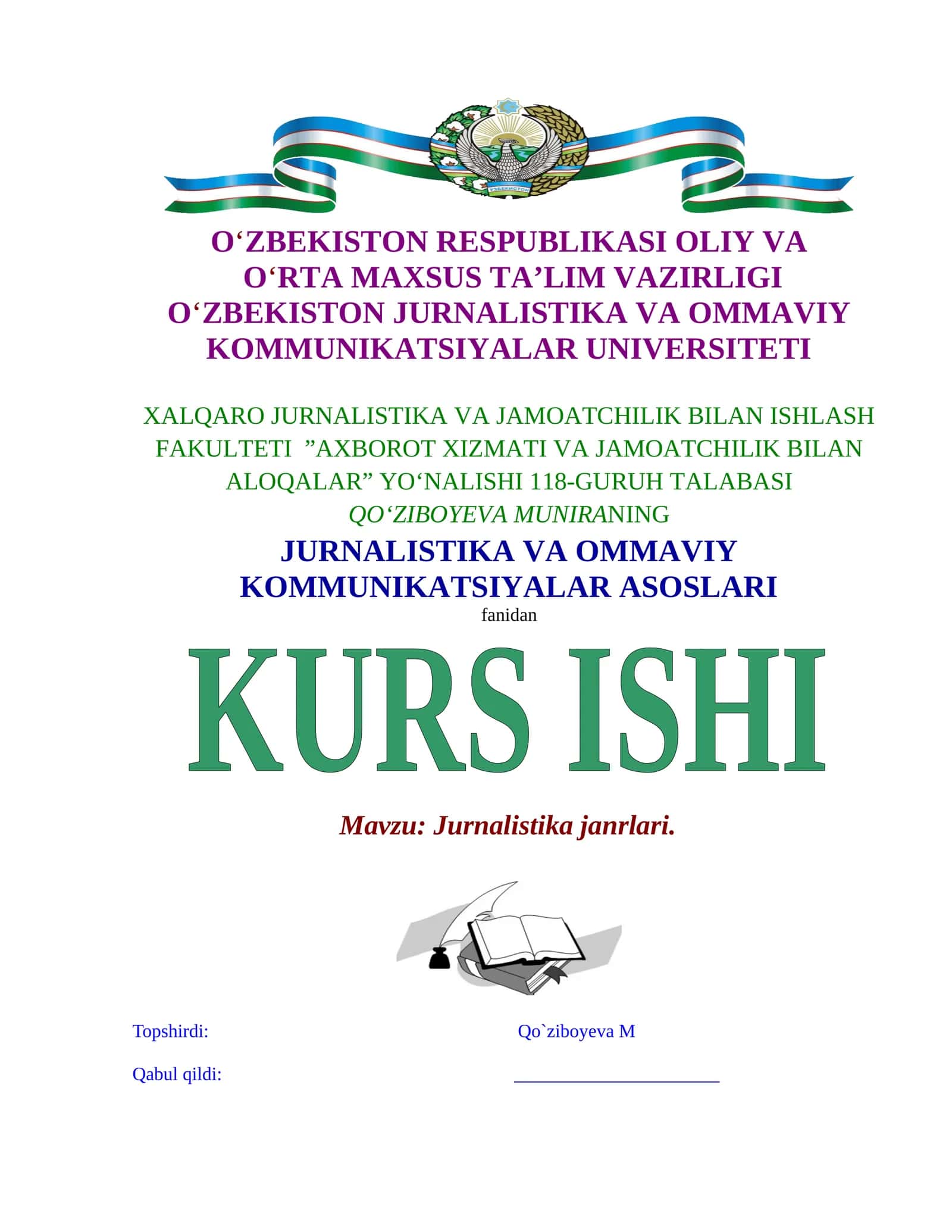 Jurnalistika janrlari 1