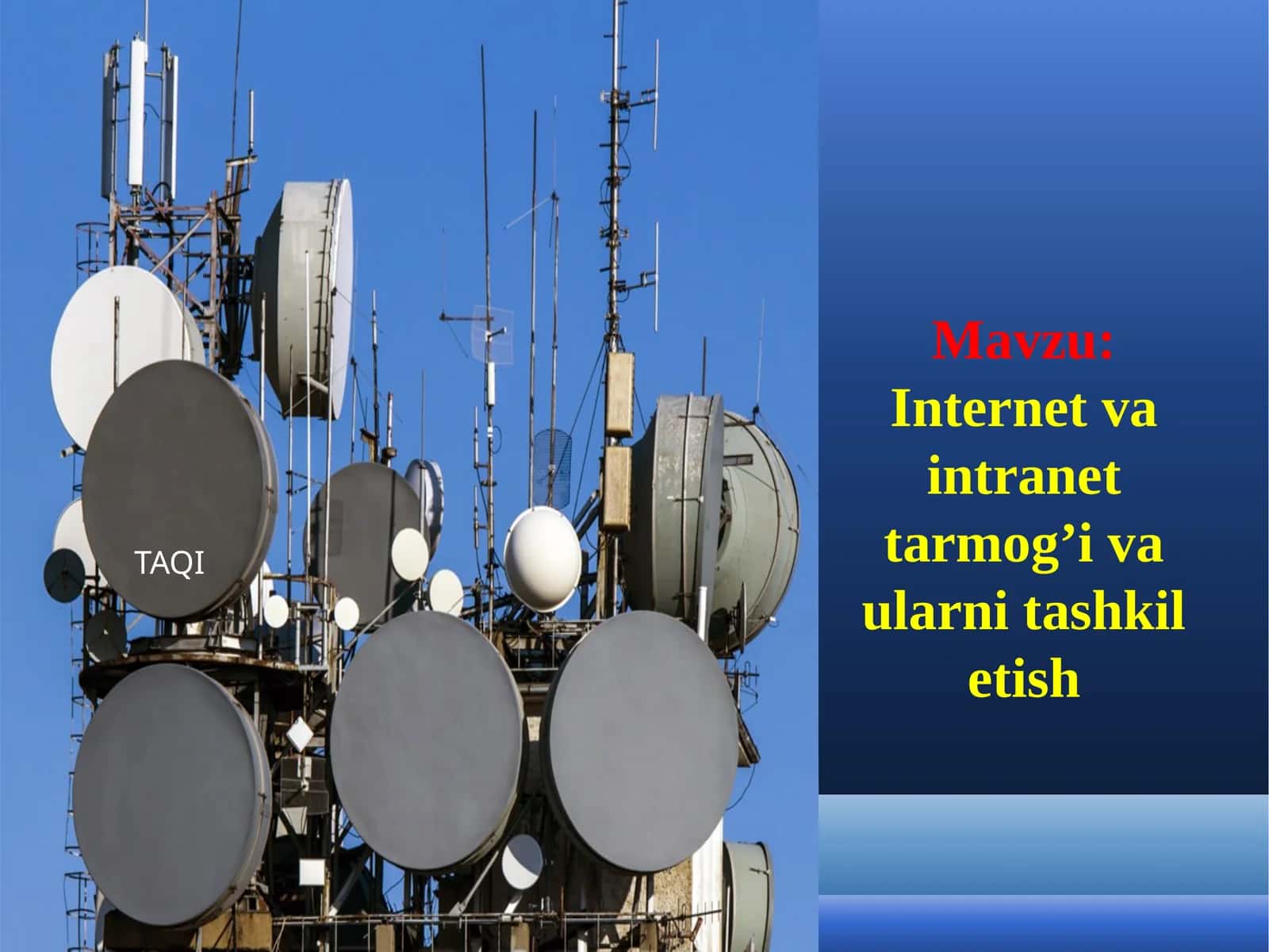 Internet va Intranet tarmoqi va ularni tashkiliy tushuncha-masalalar 1