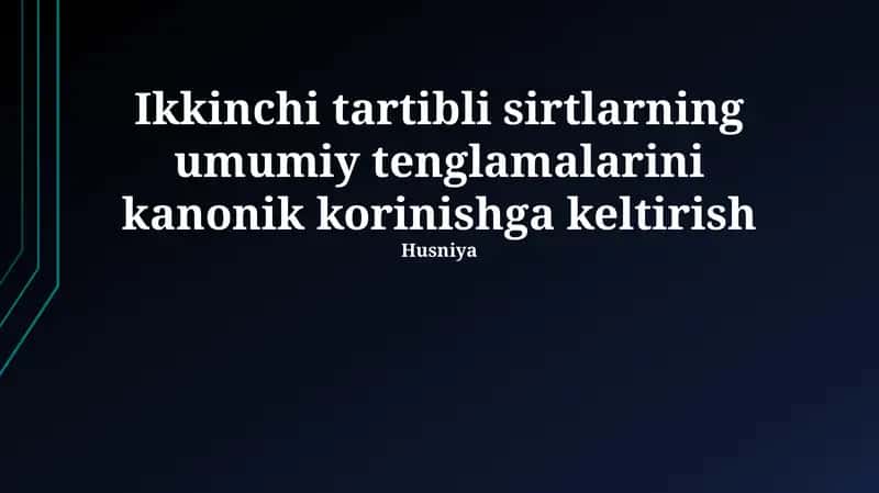 Eliptik paraboloid tenglamasi 1
