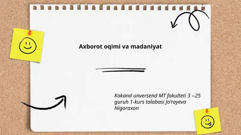Axborot oqimi va madaniyat 1